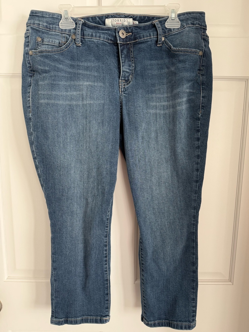 Torrid Plus size jeans for women in a medium wash